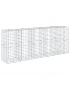 Cesto Gabbione con Copertura 500x100x200 cm in Ferro Zincato 2