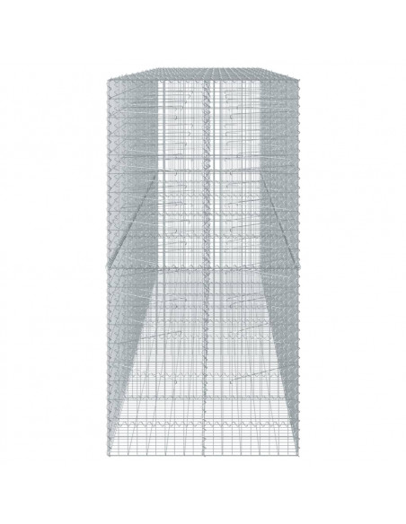 Cesto Gabbione con Copertura 500x100x200 cm in Ferro Zincato