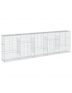 Cesto Gabbione con Copertura 500x50x150 cm in Ferro Zincato 2