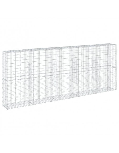 Cesto Gabbione con Copertura 500x50x200 cm in Ferro Zincato