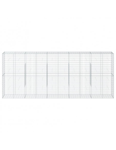 Cesto Gabbione con Copertura 500x50x200 cm in Ferro Zincato