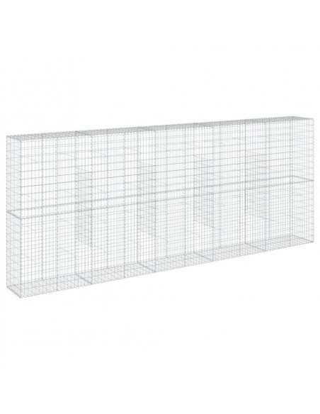 Cesto Gabbione con Copertura 500x50x200 cm in Ferro Zincato