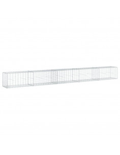 Cesto Gabbione con Copertura 500x50x50 cm in Ferro Zincato 2