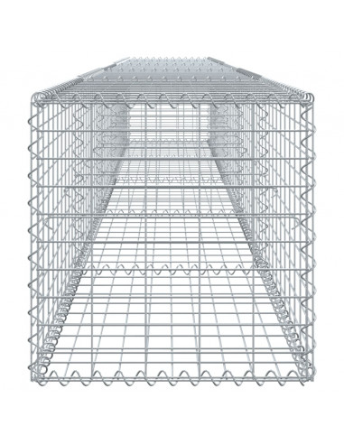 Cesto Gabbione con Copertura 500x50x50 cm in Ferro Zincato