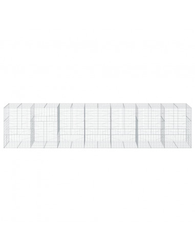 Cesto Gabbione con Copertura 700x100x150 cm in Ferro Zincato