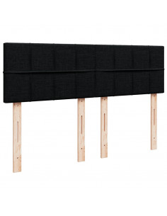 Giroletto a Molle con Materasso Nero 160x200 cm in Tessuto 2