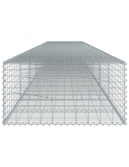 Cesto Gabbione con Copertura 700x100x50 cm Ferro Zincato
