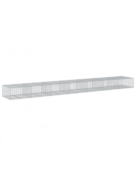Cesto Gabbione con Copertura 700x100x50 cm Ferro Zincato