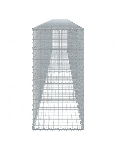 Cesto Gabbione con Copertura 700x50x100 cm in Ferro Zincato