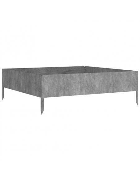 Fioriera Rialzata da Giardino 100x100x33,5 cm in Acciaio Corten