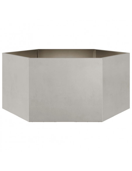 Fioriera da Giardino Esagono 104x90x45 cm in Acciaio Inox