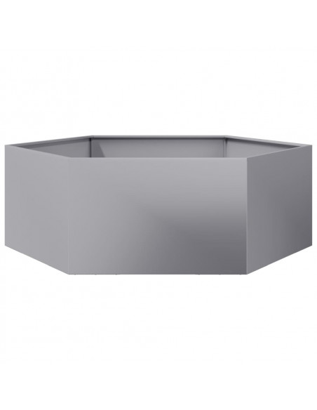 Fioriera da Giardino Esagono 138x120x45 cm in Acciaio Zincato