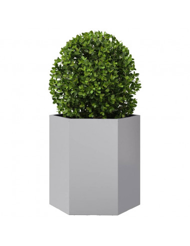 Fioriera da Giardino Esagono 46x40x45 cm in Acciaio Zincato