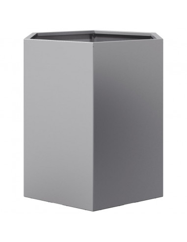 Fioriera da Giardino Esagono 46x40x45 cm in Acciaio Zincato