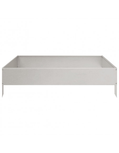 Fioriera Rialzata da Giardino 100x100x26 cm in Acciaio Inox