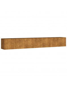 Fioriera Rialzata da Giardino 280x40x40 cm in Acciaio Corten 2