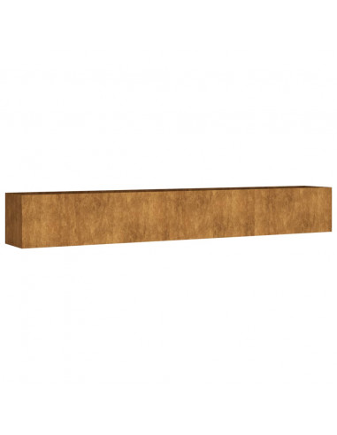 Fioriera Rialzata da Giardino 280x40x40 cm in Acciaio Corten