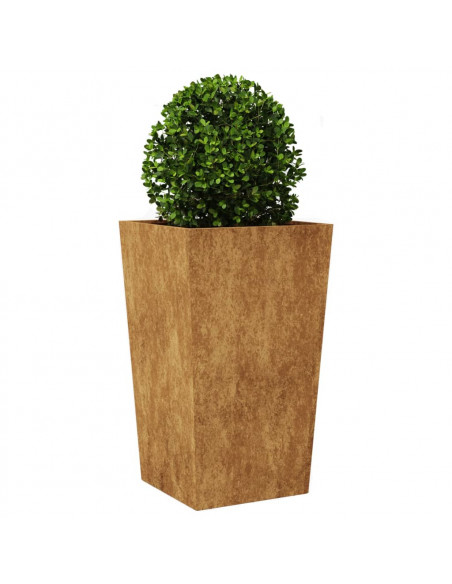 Fioriera da Giardino 45x45x75 cm in Acciaio Corten