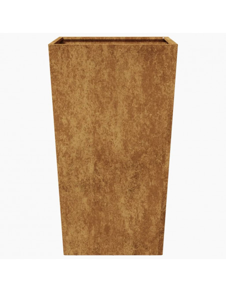 Fioriera da Giardino 45x45x75 cm in Acciaio Corten