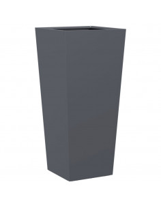 Fioriera da Giardino Antracite 35x35x75 cm in Acciaio 2