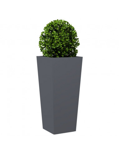 Fioriera da Giardino Antracite 35x35x75 cm in Acciaio