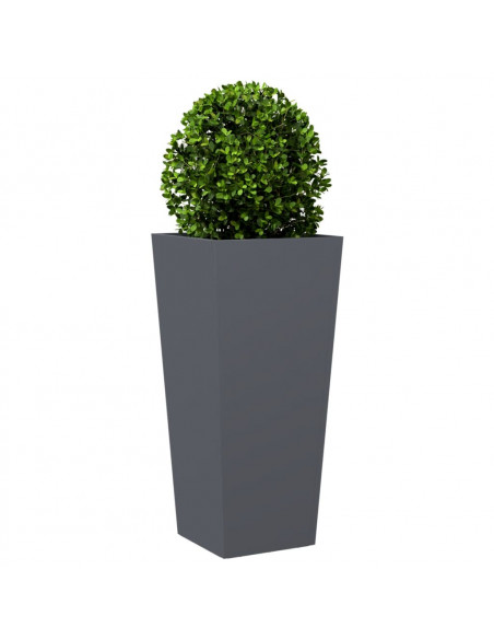 Fioriera da Giardino Antracite 35x35x75 cm in Acciaio