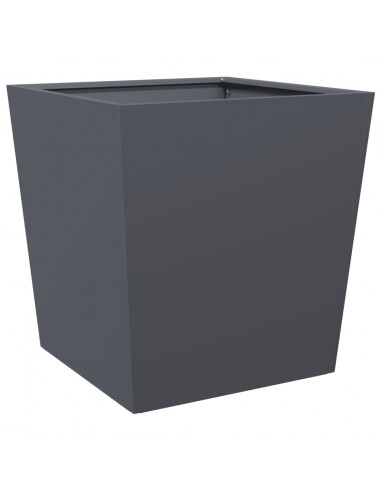 Fioriera da Giardino Antracite 50x50x50 cm in Acciaio