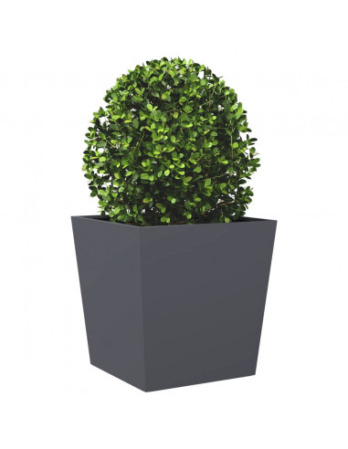 Fioriera da Giardino Antracite 50x50x50 cm in Acciaio