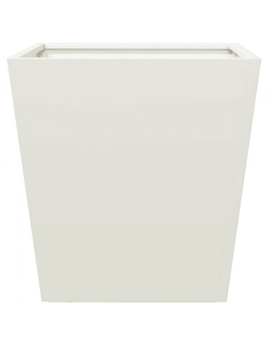 Fioriera da Giardino Bianca 40x40x40 cm in Acciaio