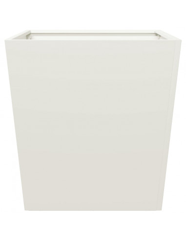 Fioriera da Giardino Bianca 40x40x40 cm in Acciaio