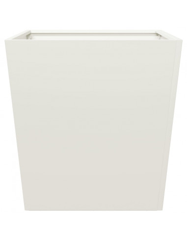 Fioriera da Giardino Bianca 40x40x40 cm in Acciaio