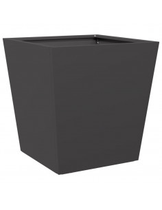 Fioriera da Giardino Nera 40x40x40 cm Acciaio 2