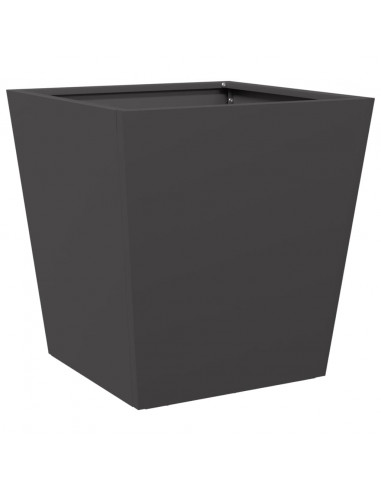 Fioriera da Giardino Nera 40x40x40 cm Acciaio