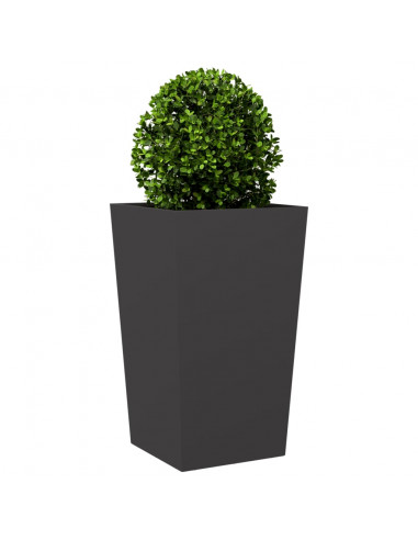 Fioriera da Giardino Nera 45x45x75 cm in Acciaio