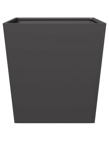 Fioriera da Giardino Nera 50x50x50 cm in Acciaio