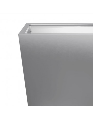 Fioriere da Giardino 2 pz 30x30x30 Grigie in Acciaio Zincato