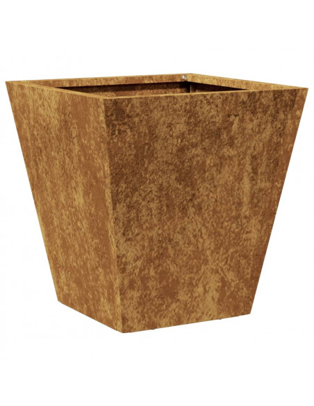Fioriere da Giardino 2 pz 30x30x30 in Acciaio Corten