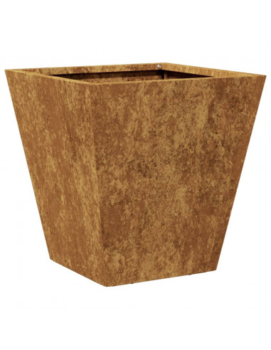 Fioriere da Giardino 2 pz 30x30x30 in Acciaio Corten