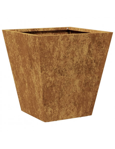Fioriere da Giardino 2 pz 30x30x30 in Acciaio Corten