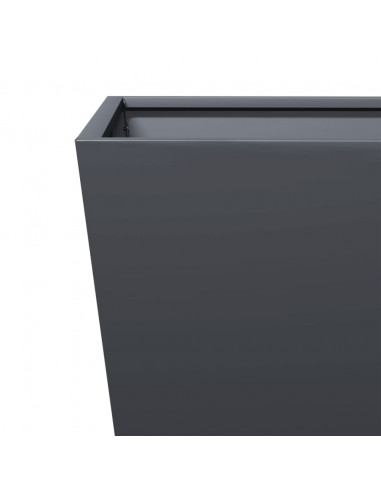 Fioriere da Giardino 2 pz Antracite 30x30x30 cm in Acciaio