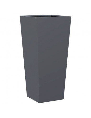 Fioriere da Giardino 2 pz Antracite 35x35x75 cm in Acciaio