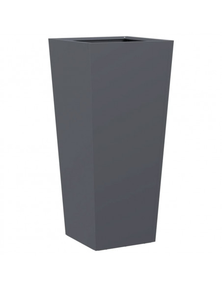 Fioriere da Giardino 2 pz Antracite 35x35x75 cm in Acciaio