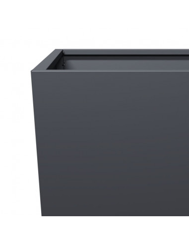 Fioriere da Giardino 2 pz Antracite 35x35x75 cm in Acciaio