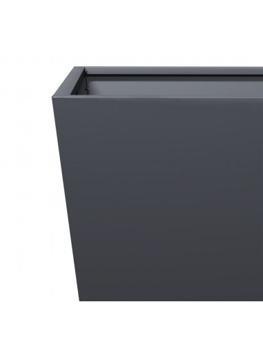 Fioriere da Giardino 2 pz Antracite 40x40x40 cm in Acciaio