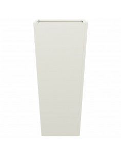 Fioriere da Giardino 2 pz Bianche 35x35x75 cm in Acciaio 2