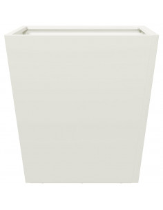 Fioriere da Giardino 2 pz Bianche 40x40x40 cm in Acciaio 2