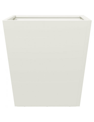 Fioriere da Giardino 2 pz Bianche 40x40x40 cm in Acciaio