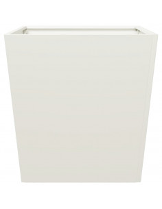 Fioriere da Giardino 2 pz Bianche 50x50x50 cm in Acciaio 2