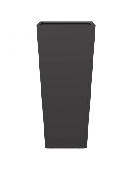Fioriere da Giardino 2 pz Nere 35x35x75 cm in Acciaio