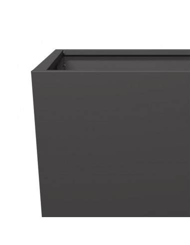 Fioriere da Giardino 2 pz Nere 35x35x75 cm in Acciaio